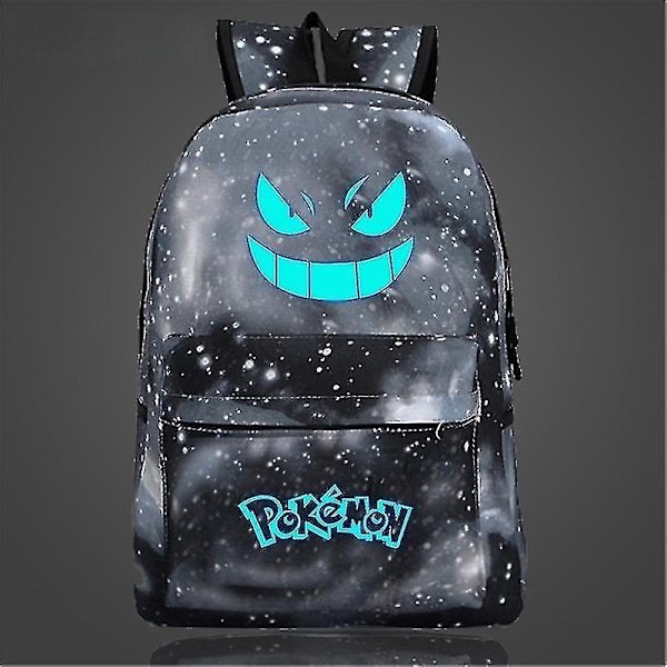 Uusi Pokmon-reppu, valaiseva koululaukku pojille, tytöille, opiskelijoille, matkalaukku, vedenpitävä, kulutusta kestävä Mochilas-WELLNGS Blue