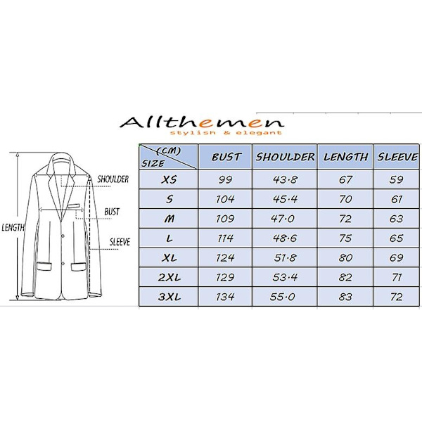 Allthemen Herr Business Blazer Solid Slim Fit Jacka-WELLNGS Grey XS