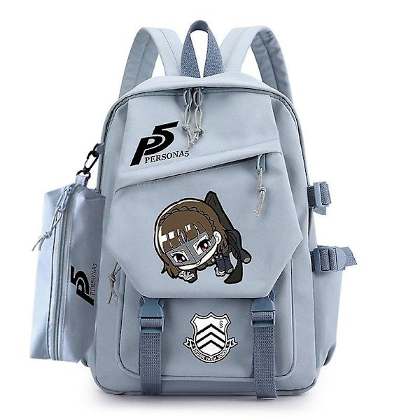 Persona 5 Anime Koulu Reppu Nylon Reppu Reppu Rentouttava Matkalaukku Reppu Mochila-WELLNGS 5