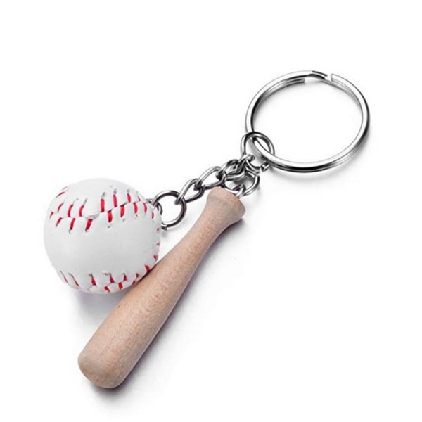 Sæt med 12, Mini 3" træflagermus med baseball nøglering til børn 8-WELLNGS