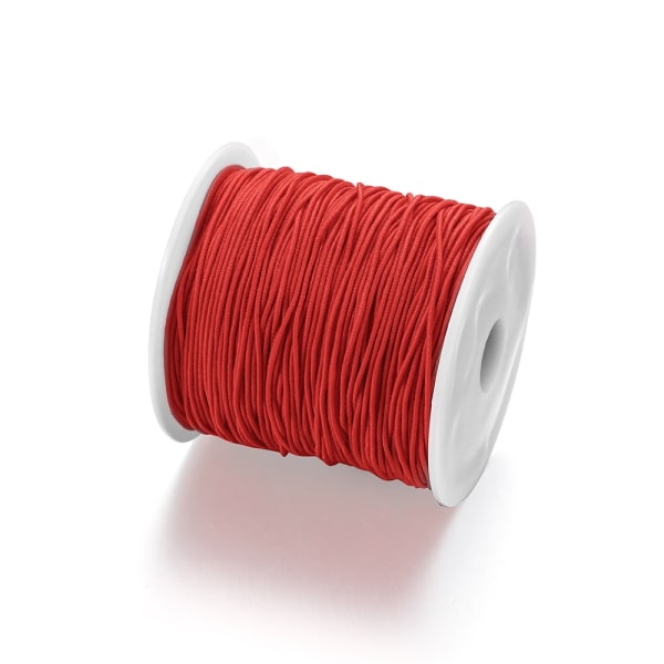 1 mm * 50 meter kjernet elastisk tråd (rød), armbånd, halskjede, smykker-WELLNGS