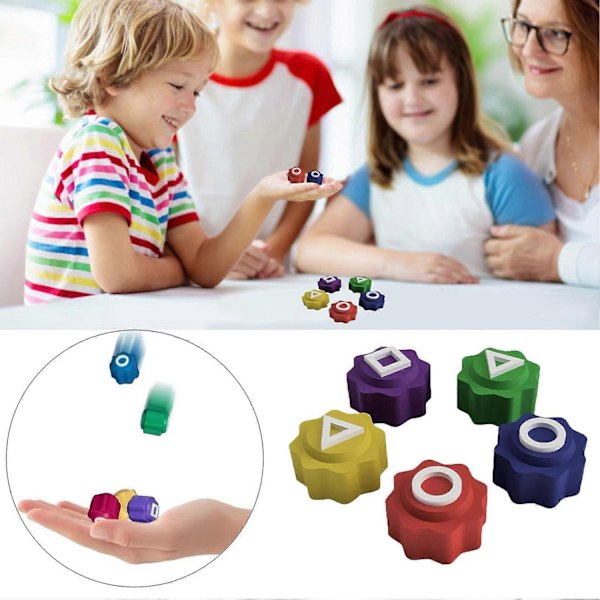 Gonggi Koreansk Spill, Tradisjonelt Håndspill med Fargerike Steiner, Perfekt Minispill for Barn og Voksne-WELLNGS C,1pc