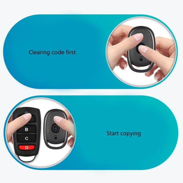 Mini trådløs sender Universal Duplicator Garasjeport Kloning Fjernkontroll Bil Nøkkelring 315/433MHz Kopier Kontroll-WELLNGS 433mhz