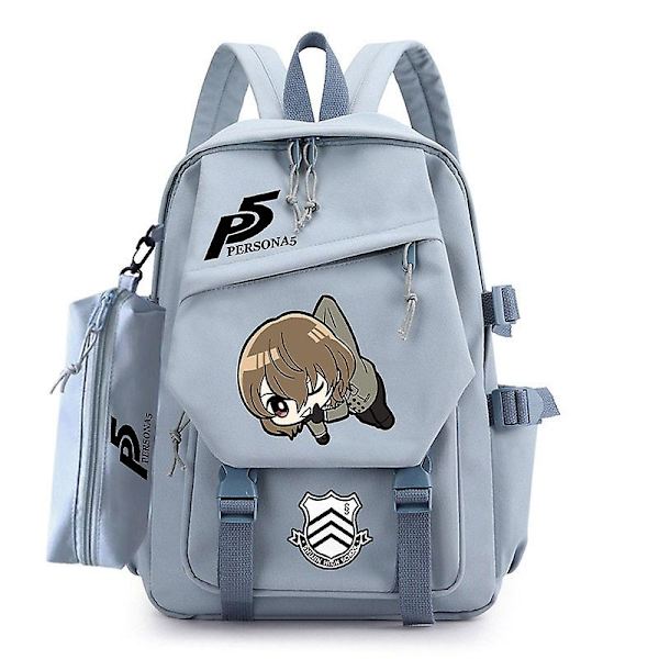 Persona 5 Anime Koulu Reppu Nylon Reppu Reppu Rentouttava Matkalaukku Reppu Mochila-WELLNGS 5