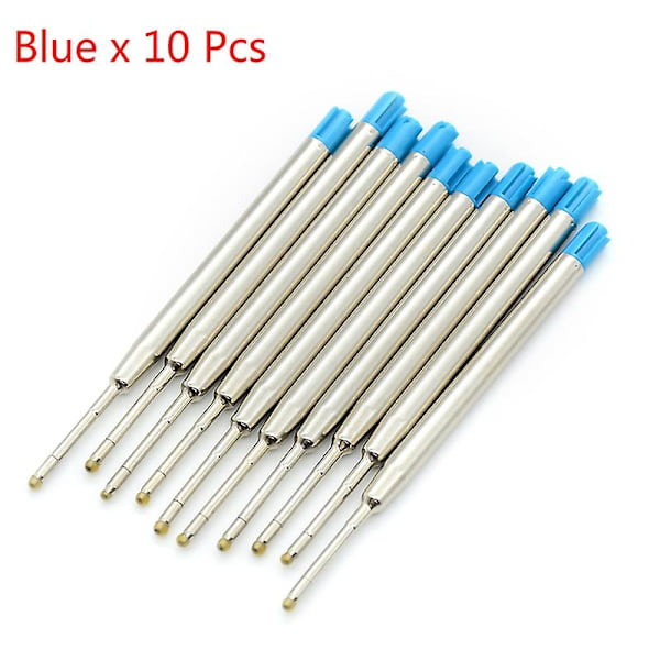 10 stk. Blå blæk Parker Style Standard 1,0 mm kuglepenrefill Nib Medium Hfmqv-WELLNGS Blue