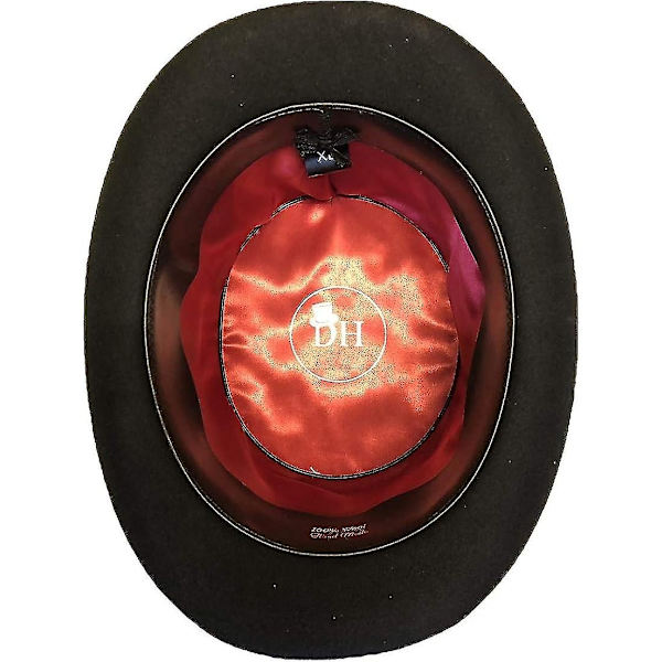 Handgjord ulltopphatt med satinfoder - WELLNGS Black L