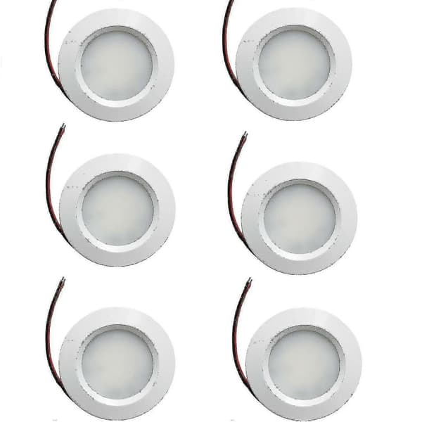 LED 12v 24v dimmbar spotlight for campingvogn/båt, nedfelt, kald hvit - WELLNGS
