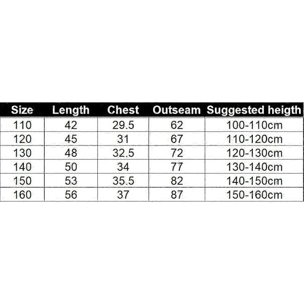 Barnas trykte todelte sett for gutter og jenter med lange ermer og bukser - WELLNGS 140cm