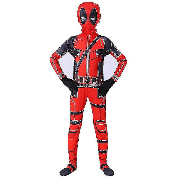 Kids Boys Deadpool Superhero Halloween Party Cosplay Costume Fancy Dress Gift-WELLNGS 11-12 Years