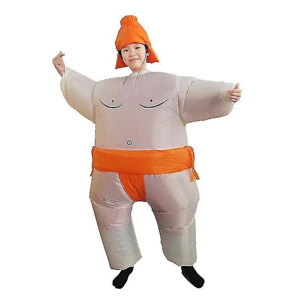 Lasten Ilmapuku Sumopainija - Hauska Halloween-Puku Pojille - WELLNGS ORANGE Child