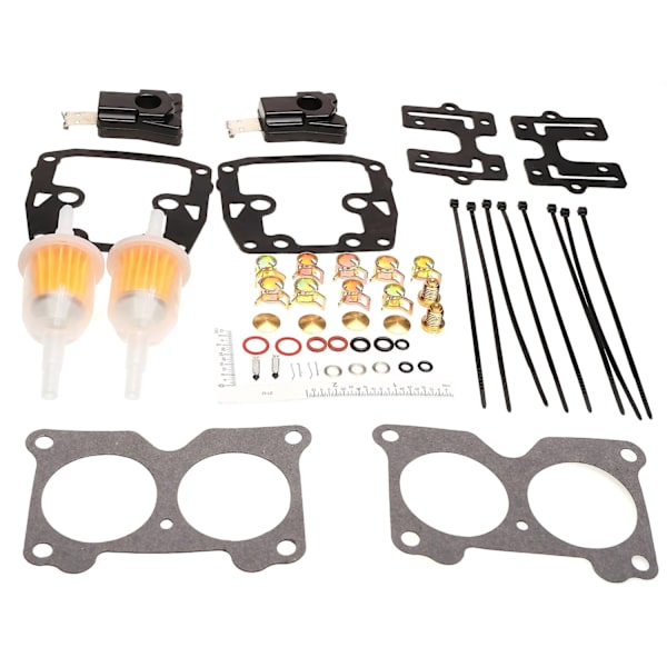 Reparationssats för förgasare till 18-7046 439076 med flottör Johnson Evinrude Twin Carb Rebuild Kit V4 85 90 100 115 125 140 Hp-WELLNGS