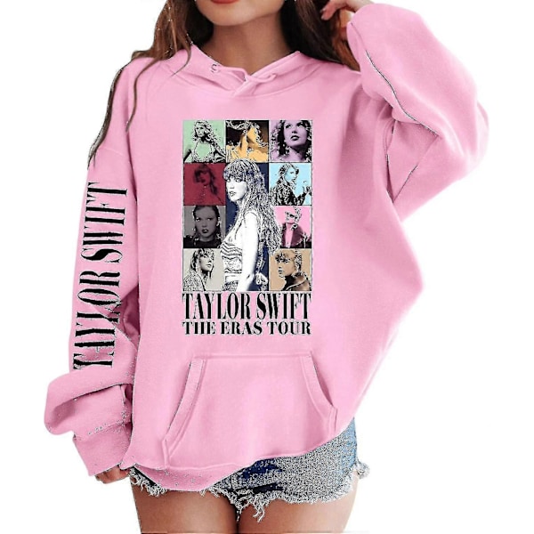 Pige Hoodies 1989 Casual Taylor Sweatshirt Børn Drenge Swifts Pullover Hooded Koncert Outfit kompatibel 4-14 År_NZEXV-WELLNGS pink 150CM