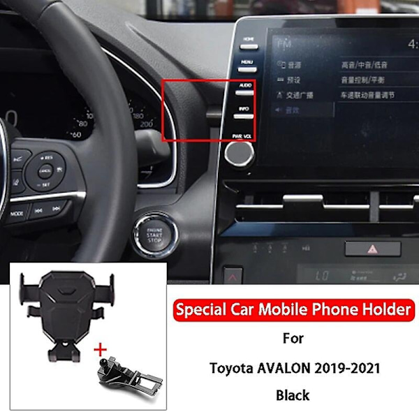 Toyota Land Cruiser Fj Avalon Reiz 4runner Harrier Venza -auton puhelinteline, auton matkapuhelinteline, GPS-matkapuhelinteline - WELLNGS Black-10