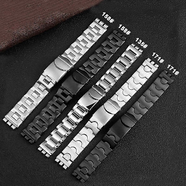 for Swatch Klokke YCS YAS YGS IRONY Stållenke for Menn og Kvinner 19/17MM-WELLNGS 17mm Steel-171#