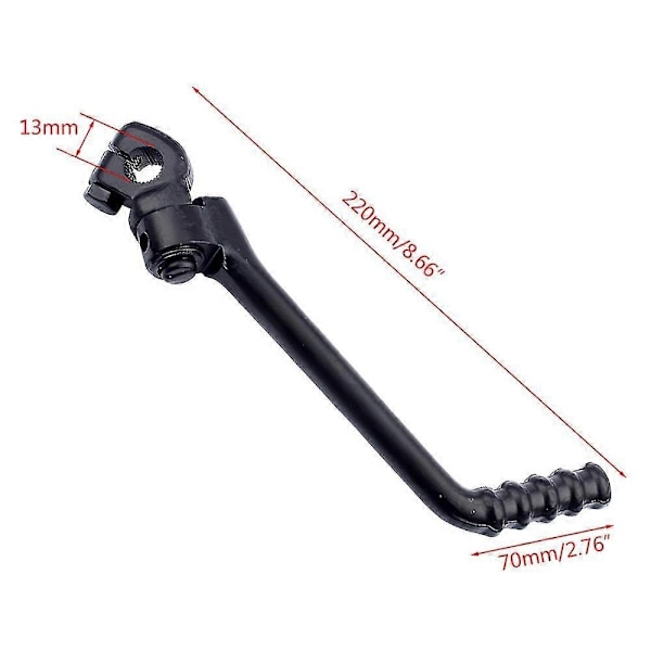 Moottoripyörän lisävarusteet 13mm 16mm käynnistyspoljin, sopii Lifan Yx Zongshen-WELLNGS -malleihin Black 13mm