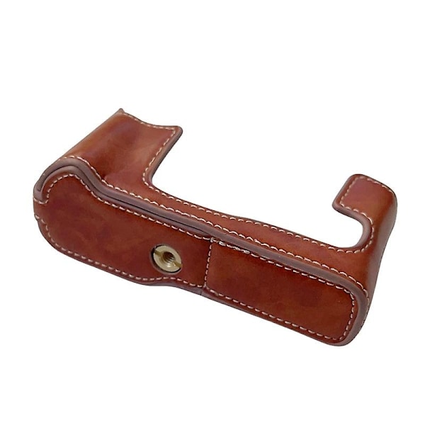 Fujifilm X-T30II X-T30 X-T20 X-T10 PU-läder kamerabottomskydd Anti-scratch Halv kroppsskydd med batterilucka Design - Svart Brown
