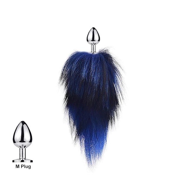 Hale Plug-In Rævehale Kat Små Rekvisitter Ægte Hår Lille Hale Aftagelig Hund Legetøj Sp-WELLNGS Royal Blue M