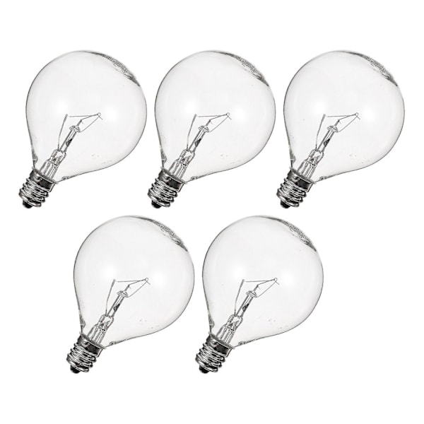 5 stk E12 Duftvoks Diffuser Lampe 25w Dimbar Globe Klar Lyspære -CDSX-WELLNGS