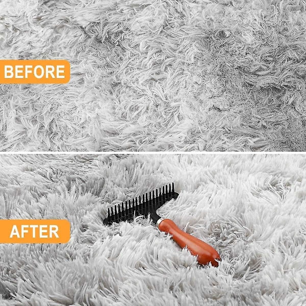 Teppe Rake, Håndholdt Teppe Rake, Gjør Tepper Fluffy Igjen, Rengjør Hår, La Teppet Gjenopprette Mykhet-WELLNGS 0 2pcs