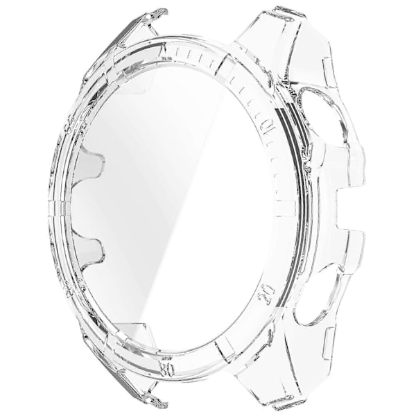 Yhteensopiva Garmin Fenix 8 51mm kellokotelon PC-kehyksen suojuksen kanssa karkaistulla lasikalvolla - WELLNGS Transparent