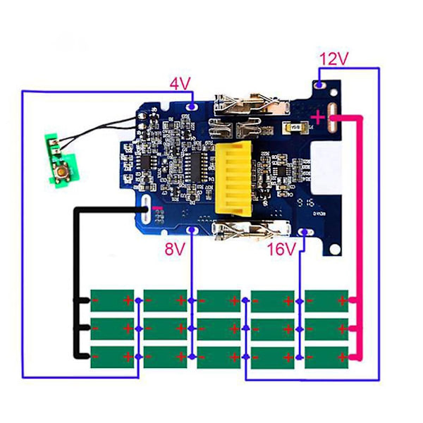 5 kpl BL1830 Li-Ion akkua BMS PCB lataussuojauslevy - WELLNGS