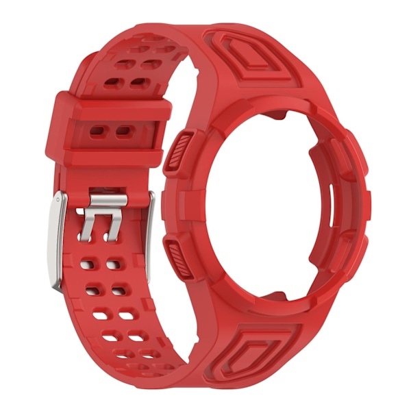 Til Samsung Galaxy Watch4 Classic 46mm Rem Justerbar Rem med Integreret Etui - WELLNGS Red Style D Samsung Galaxy Watch4
