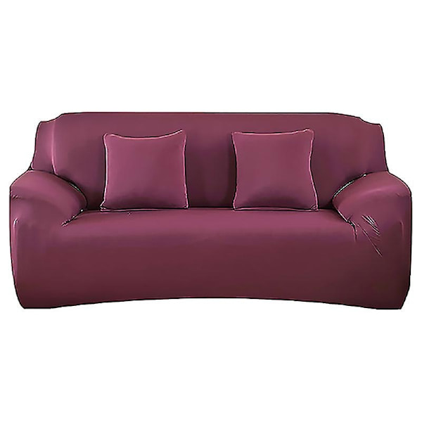 Sofa Betræk Solid Farve Sofa Betræk til Stue Elastisk Hjørne Sofa Betræk Betræk Stolebeskytter 1/2/3/4 Sæder - WELLNGS Russet 2-seater 145-185cm