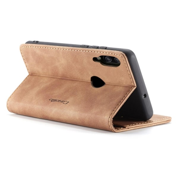 for Huawei P20 Lite Caseme 013 Series Simple Card Version Comfortable Leather Case Brown-WELLNGS Brown