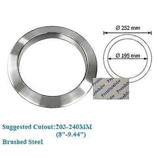 Kvadratisk Rektangulær Rund Rustfrit Stål Bordplade Skrivebord Bænkbord Affaldsspand Skakt Grommet Børstet Poleret Rosenguld Gunblack-WELLNGS Shiny Polished Round
