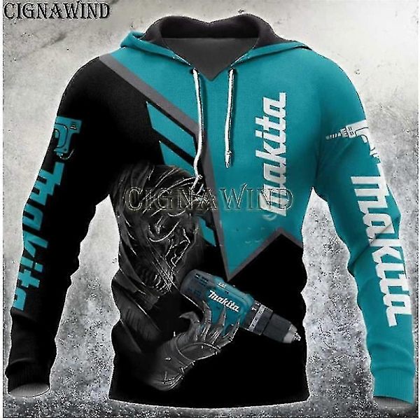 Uudet Hoodies Miehille/Naisille Makita 3D-Painettu Hoodies Puserot Rento Harajuku Tyyli Streetwear Yläosat - WELLNGS 1 M