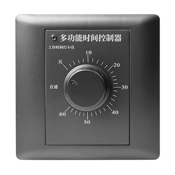 AC 220V Timer Bryter Kontroll Pumpe Mekanisk Nedtelling Kontroll Interruptor-WELLNGS Grey 60 minutes