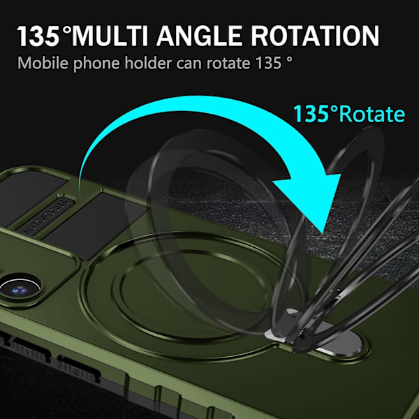 for Samsung Galaxy S22+ 5G Kickstand Deksel PC+TPU Telefondeksel Kompatibel med MagSafe-WELLNGS Green