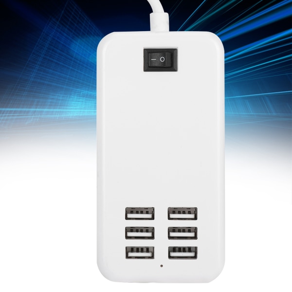 Laturisovitin 6-porttinen 30 W USB pöytäkoneen pikalatausaseman keskitin 100-240VEU Plug-WELLNGS