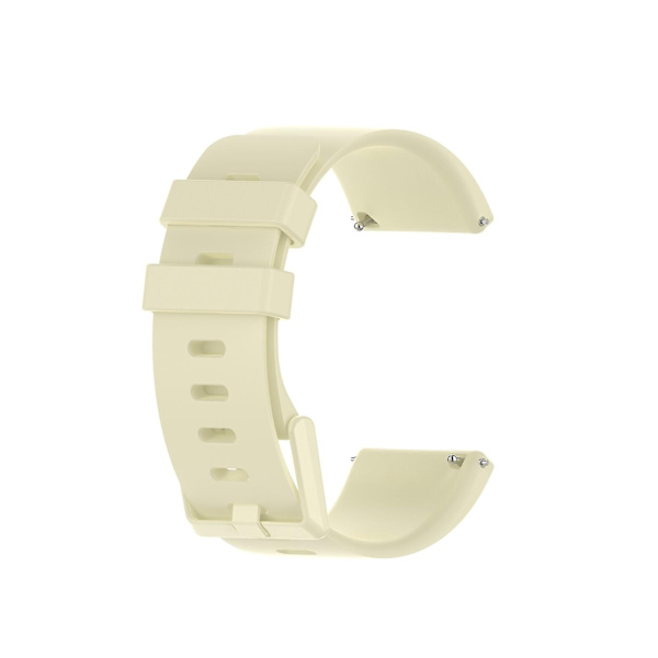 Silikone urrem til Fitbit Versa 2/Versa Lite/Størrelse: L-WELLNGS Beige Other Phone Models