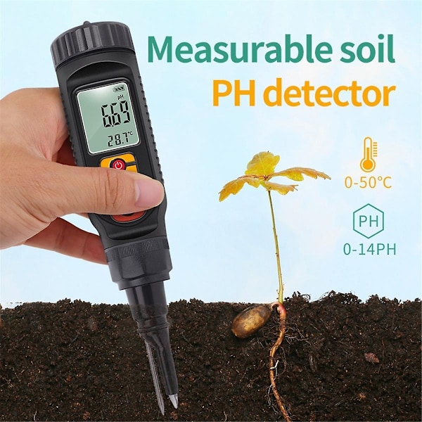 Digital mat-PH-måler 0,00-14,00 PH Temp surhetsmåler Deig Jord PH-detektor for kjøtt Ost Brød Analysator Måler-WELLNGS