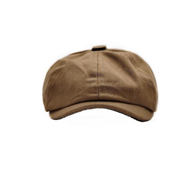 Myk middelaldersk hatt Beret renessansefestival caps for menn kvinner daglig Halloween cosplay kostyme tilbehør-WELLNGS Khaki