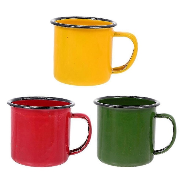 Emaljkopp i Retro Stil, Färgglad Liten Kopp, Multifunktionell Vattenkopp, Barnkopp - WELLNGS