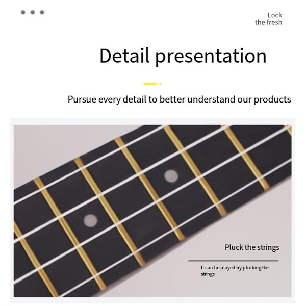 G Musikalisk Ukulele för Vuxna, Barn och Nybörjare Nybörjarnivå Fyrasträngad Liten Gitarr Barninstrument-WELLNGS