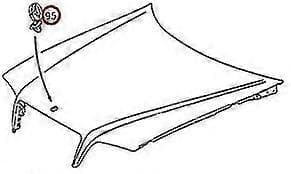 C230 Sedan 03-05 Front Huv Chrome Logotyp 210 880 01 86-WELLNGS