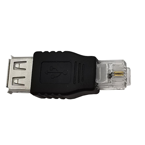 JUNSUNMAY USB A Hunn til RJ11 6P2C Adapter Mini Konverter (IKKE for RJ9 håndsettport) - WELLNGS