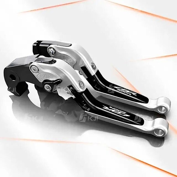 for Honda CBR500R CBR 500R 2013-2021 Justerbar Clutchspak Bremsspak Sett Justerbar Folding Håndtaksspaker Motorsykkel Tilbehør DelerMotor-WELLNGS Silver-Black