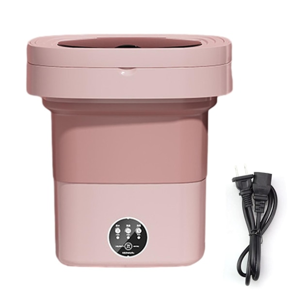 11L Taitettava pesukone linkouskuivaimella, sininen valo sterilointi pyykinpesukone alusvaatteille vauvan vaatteille-WELLNGS Pink AU Plug