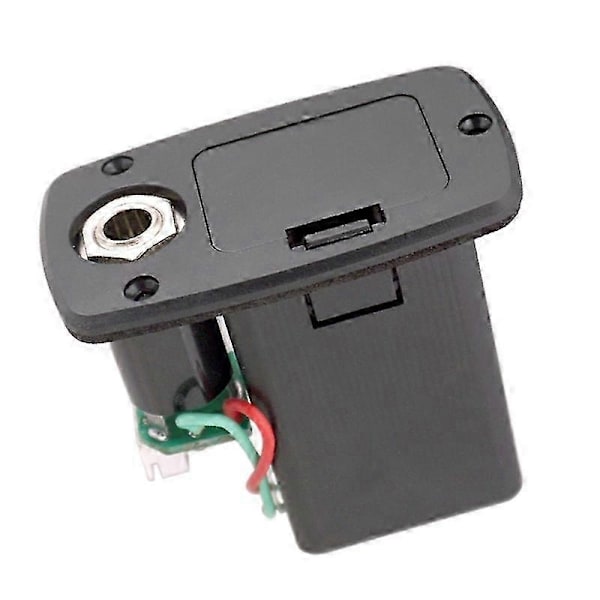ABS 9V Batterilåda för Gitarrpickup Kompatibel Elektrisk Akustisk Gitarr-WELLNGS