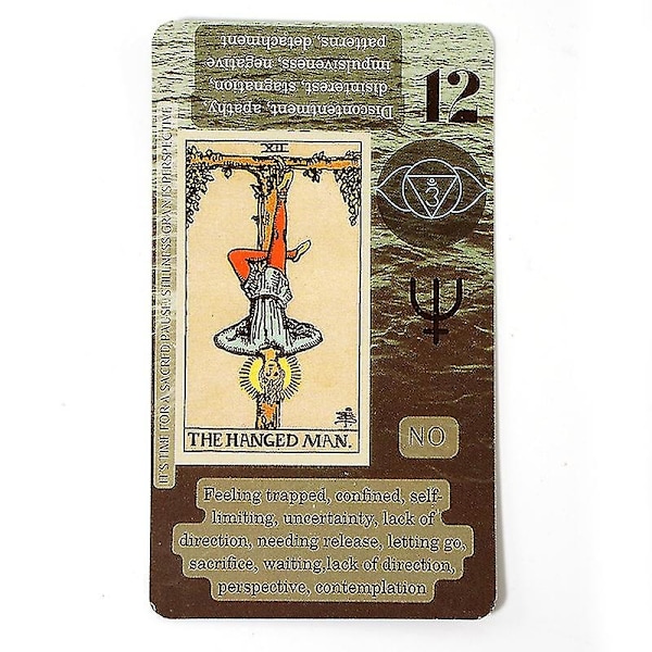 Tarot for Beginners Tarot med betydninger på kortene Nøgleord Omvendt Chakra Planet Zodiac Element Medium størrelse Lean-WELLNGS Army Green