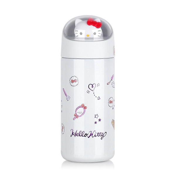 Sød Tegneserie Vandflaske Bærbar Vandflaske Rejse Vakuumflaske til Julegaver Forretningsgaver - WELLNGS Hello Kitty
