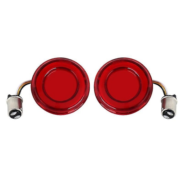 Motorcykel 1157 Bullet Style LED Front Blinklys til Harley Touring Electra Glide Sportster Xl883/1200 X48/72 Dyna-WELLNGS Red