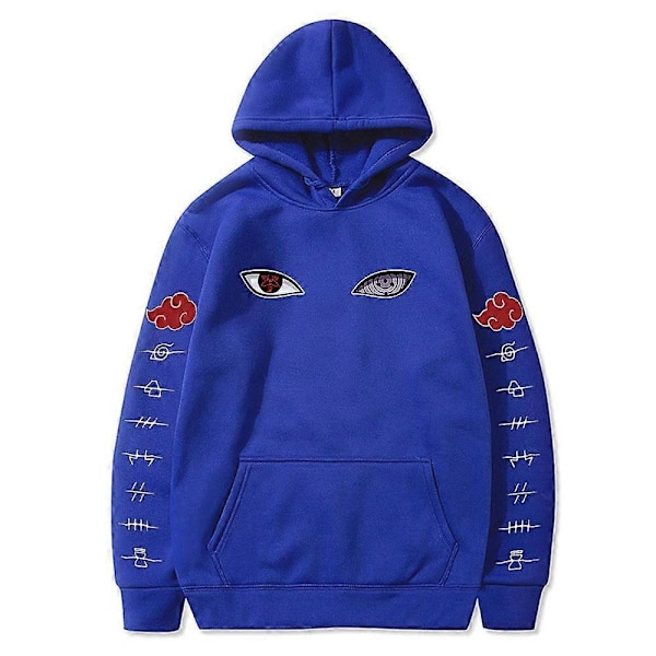 Naruto Cosplay Hettegenser Harajuku Sweatshirts Menn Bomulls Hettegensere-WELLNGS blue XXXL