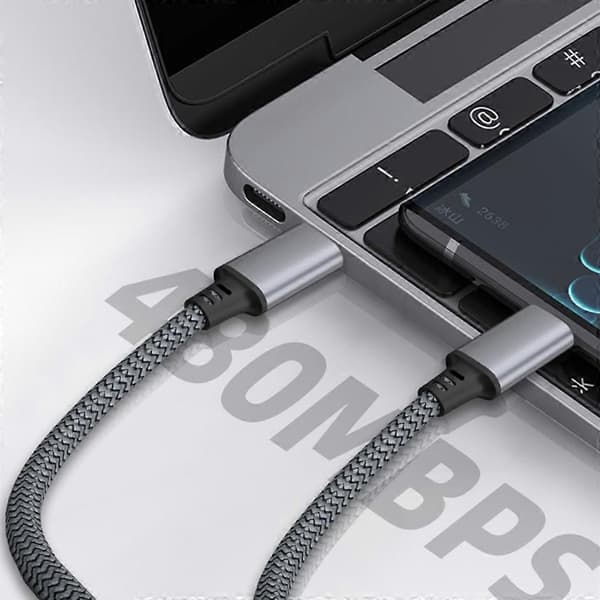USB C till Typ C Förlängningskabel PD60W Snabbladdningskabel Data-WELLNGS 1m