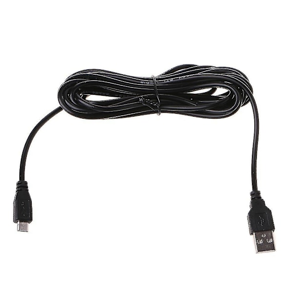 3,5 m Bil Auto Kamera DVR Strømkabel Oplader Strømforsyning Stik Adapter Forlængerkabel 90 Grader Rig-WELLNGS micro usb MS