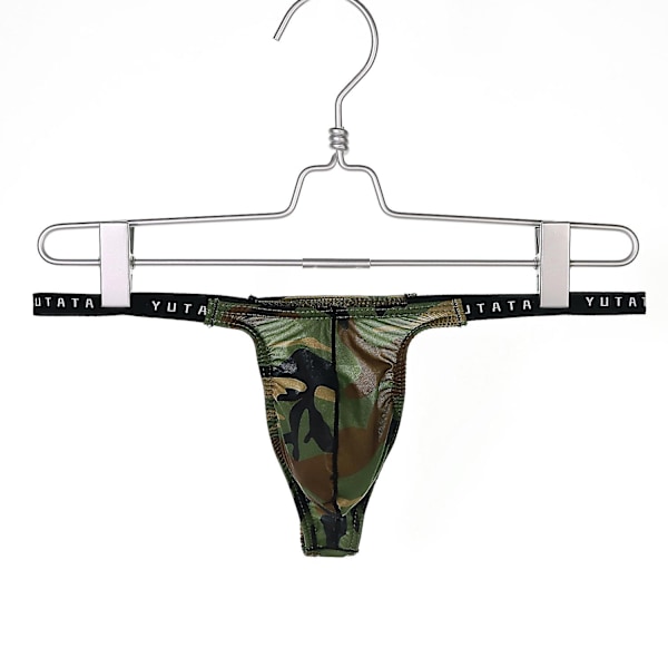 Herr Cool Camouflage Trosa Underkläder, heta låga midja herr Trosa G-string Bikini Kalsonger-WELLNGS Army green camouflage XL